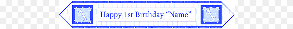1st Birthday Blue Table Banner Party Supplies Party, Text, Paper Free Png