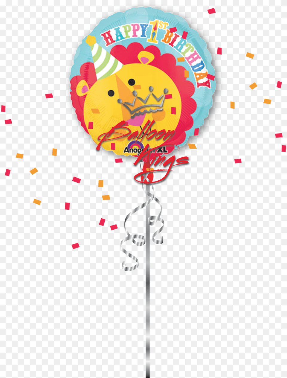 1st Birthday Boy Circus Lion Illustration, Food, Sweets, Candy, Balloon Free Png