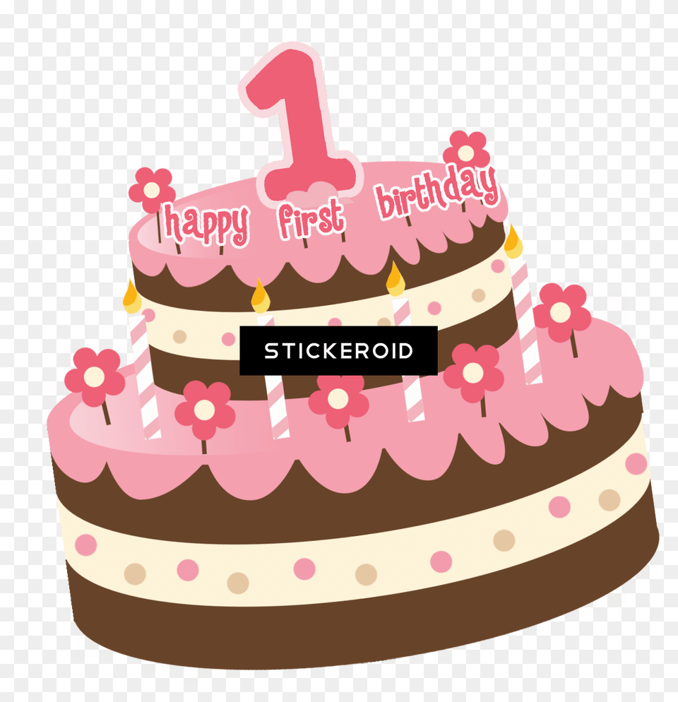 1st Birthday Cake Cartoon 1st Birthday Cake, Birthday Cake, Cream, Dessert, Food Free Transparent Png