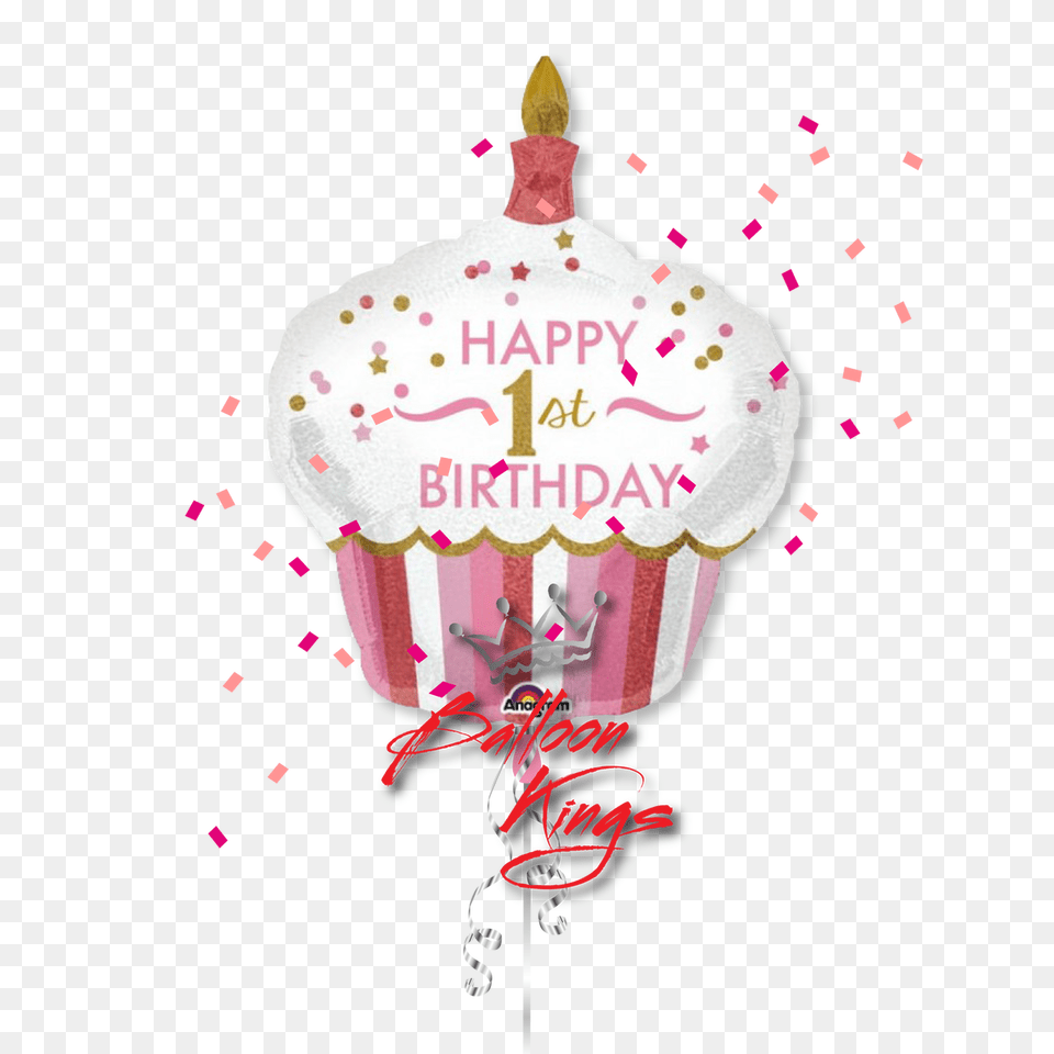 1st Birthday Cupcake Girl Happy Birthday 1st Birthday Girl, Birthday Cake, Cake, Cream, Dessert Free Transparent Png