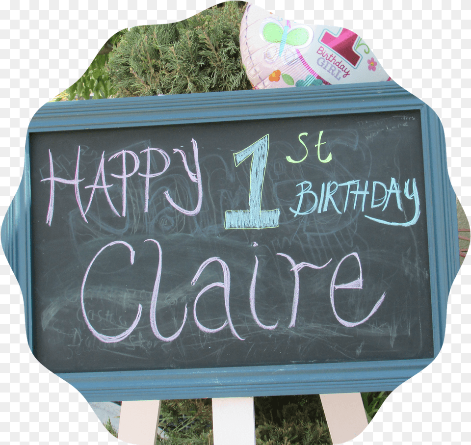 1st Birthday Party Blackboard, Text Free Png Download