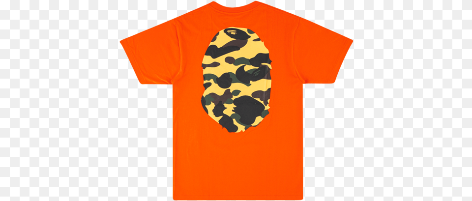 1st Camo Big Ape Head Tee Bathing Ape, Clothing, T-shirt, Face, Person Free Png Download