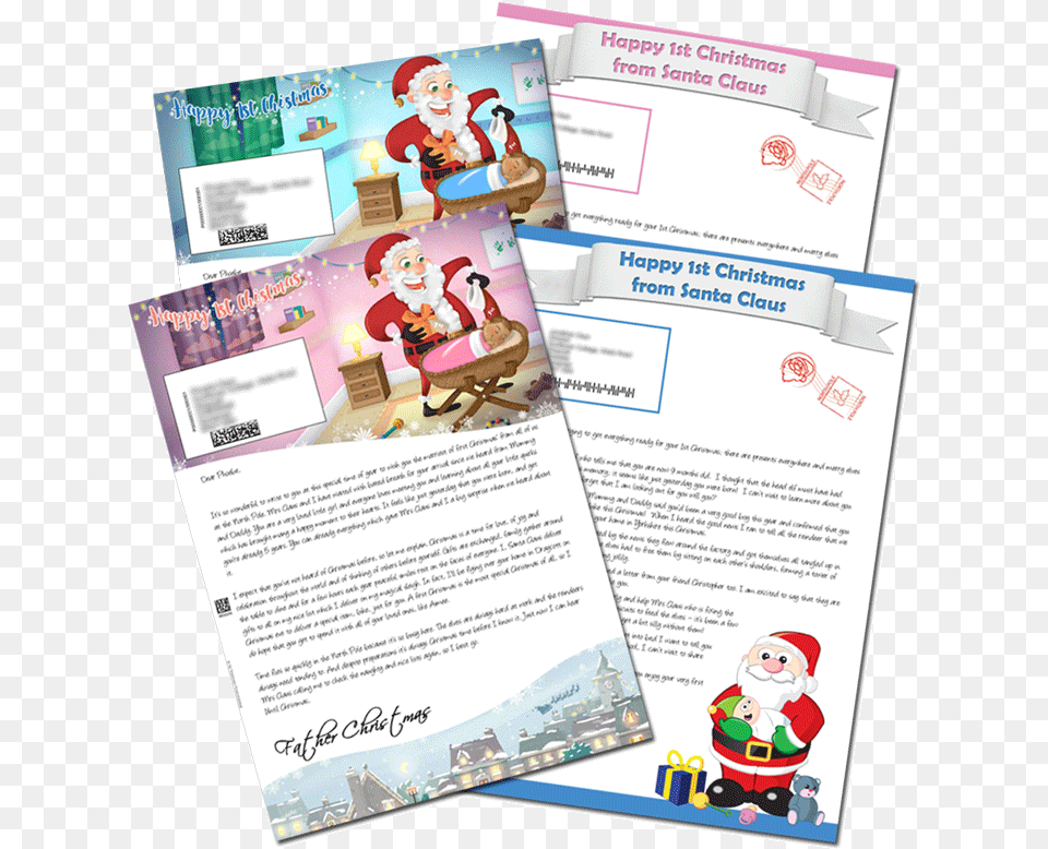 1st Christmas Personalised Santa Letter From Santa, Advertisement, Poster, Baby, Person Png Image