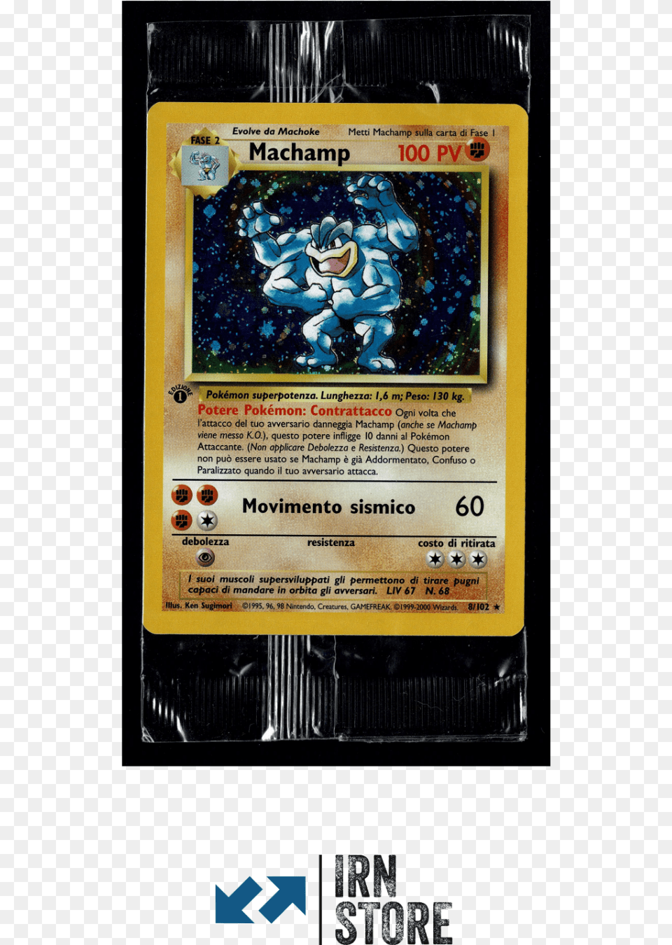 1st Ed Edition Italian Machamp 8 102 Holo Foil Base Gen 1 Machamp Pokemon Card, Advertisement, Poster, Baby, Person Free Transparent Png