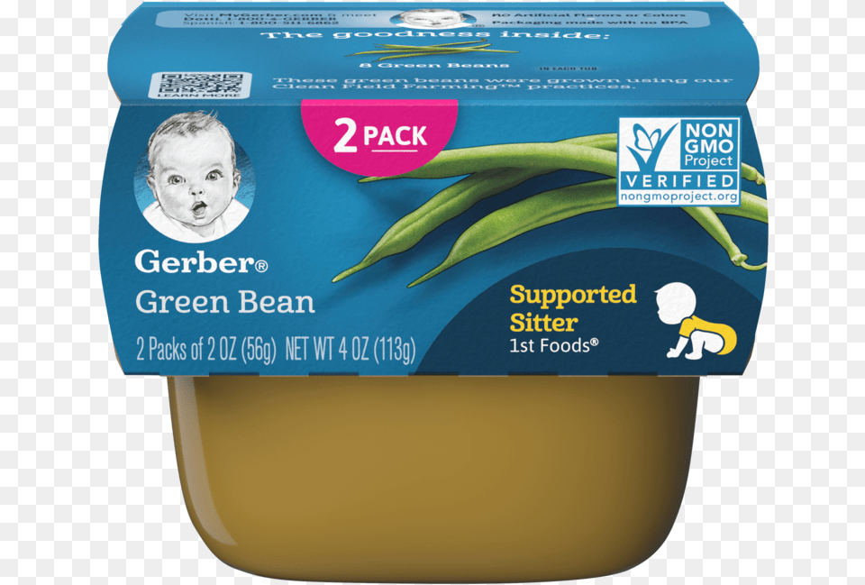 1st Foods Green Bean Gerber Prunes, Face, Head, Person, Baby Free Transparent Png