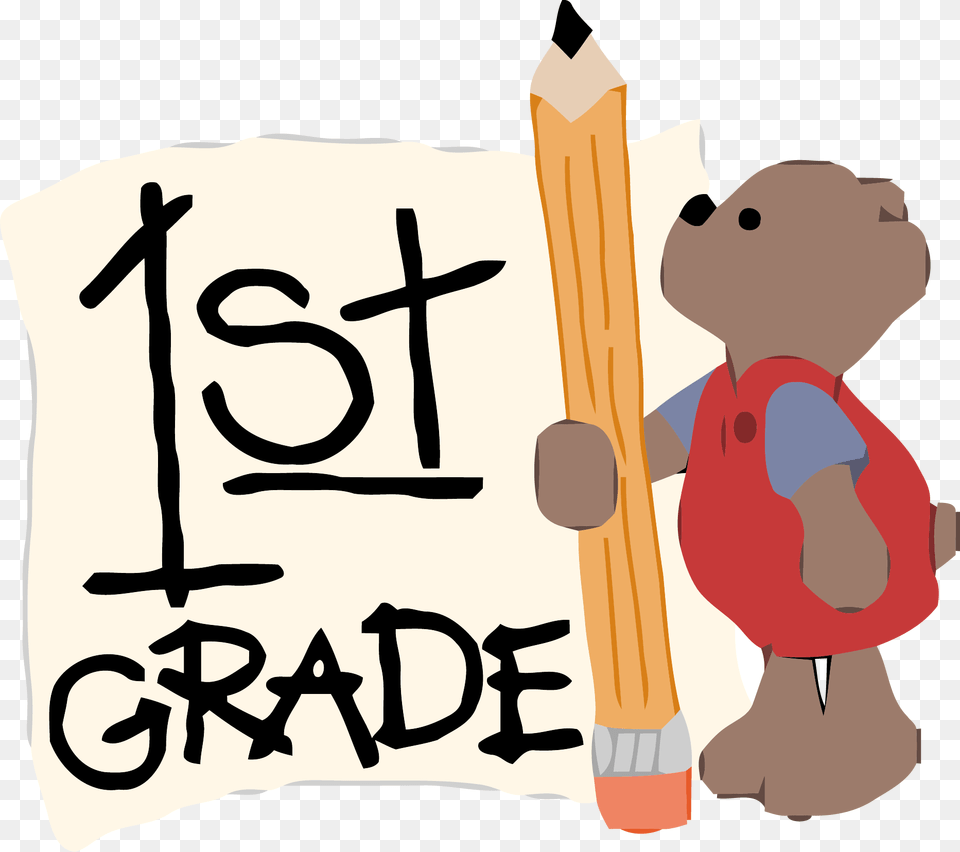 1st Grade Transparent Clipart, Text, Animal, Bear, Mammal Png Image