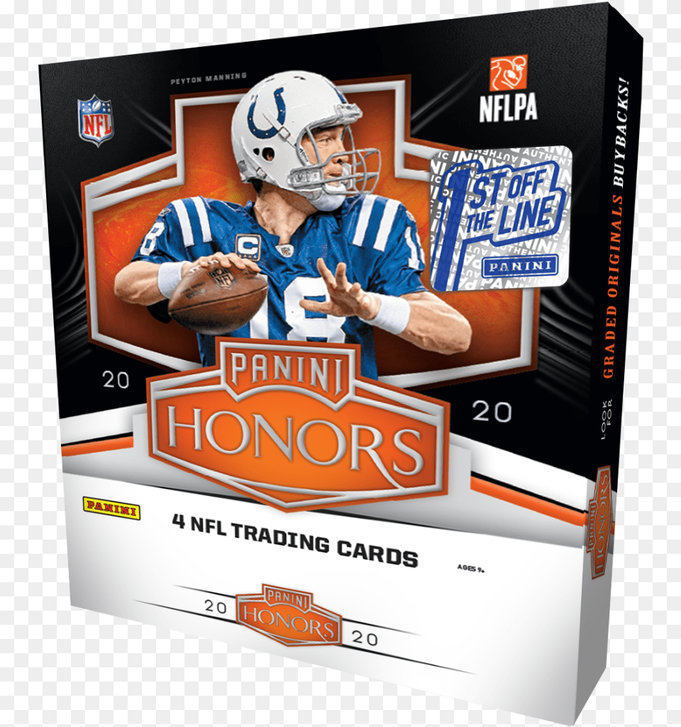 1st Off The Line 2020 Panini Honors Nfl Trading Cards 2020 Panini Nfl Honors, Helmet, Playing American Football, Person, Man Free Transparent Png