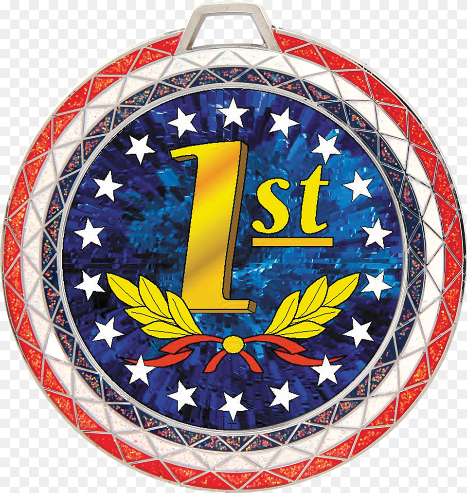 1st Place Red White Amp Blue Bling Medal 1st Place In Karate Trophy Free Transparent Png
