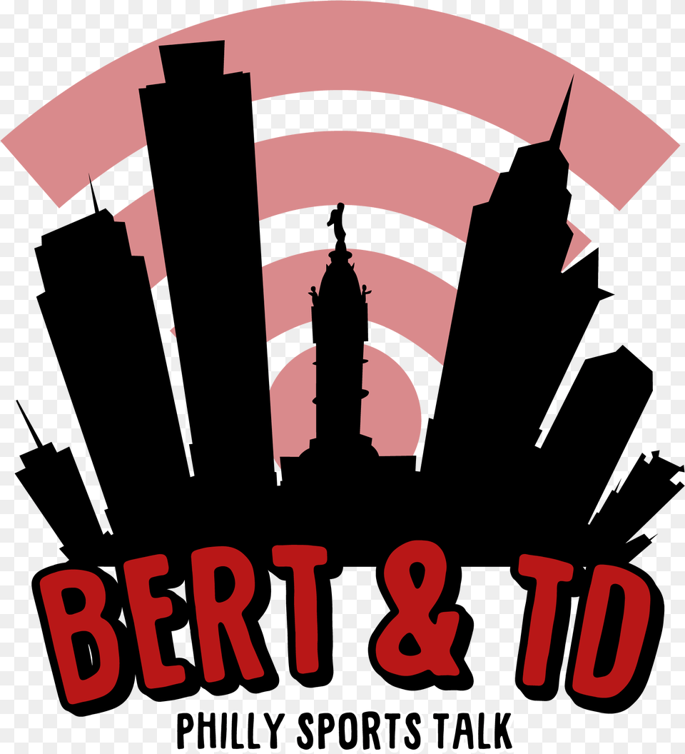 1st Round Of Nba Playoffs Take Aways Bert And Td Philadelphia Skyline Cartoon, Advertisement, Poster, Logo Free Png Download