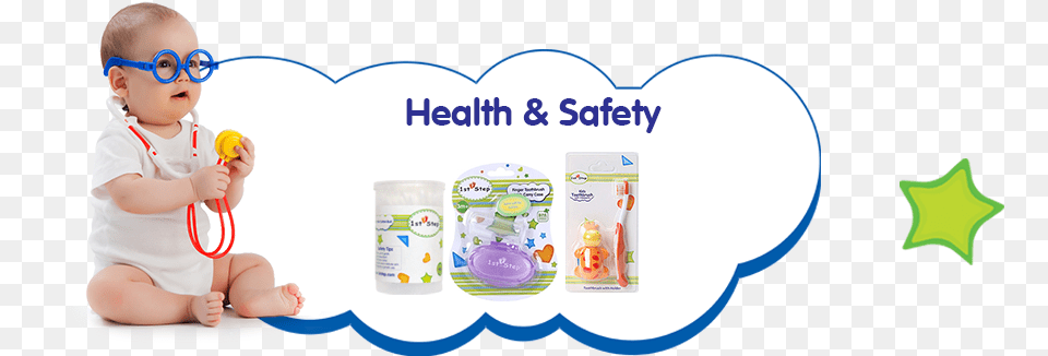 1st Step Health Amp Safety Products Cartoon, Baby, Person, Diaper Free Transparent Png
