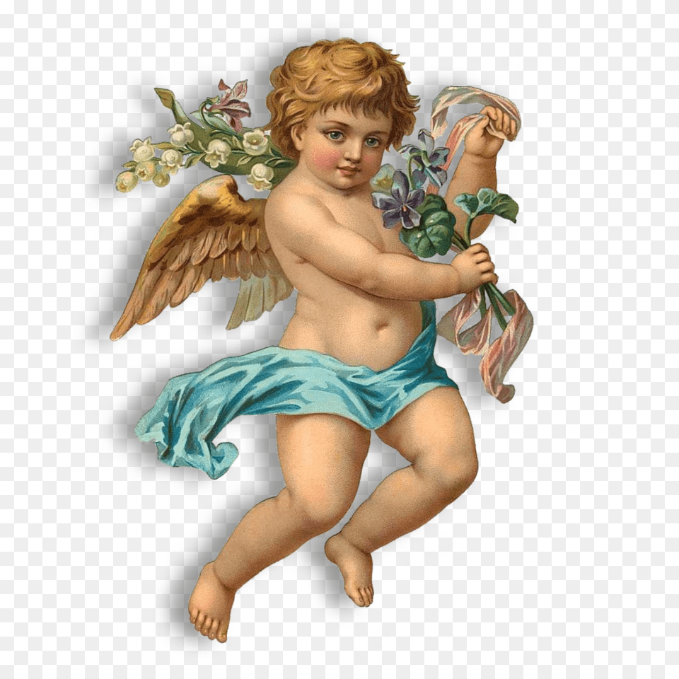 2 Angel Picture, Baby, Person, Art, Painting Free Transparent Png