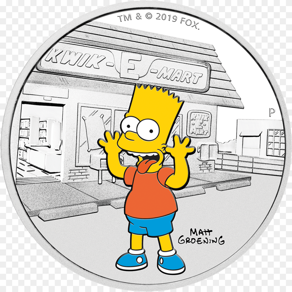 2 Bart Simpson Coin, Baby, Person, Disk, Photography Free Png Download