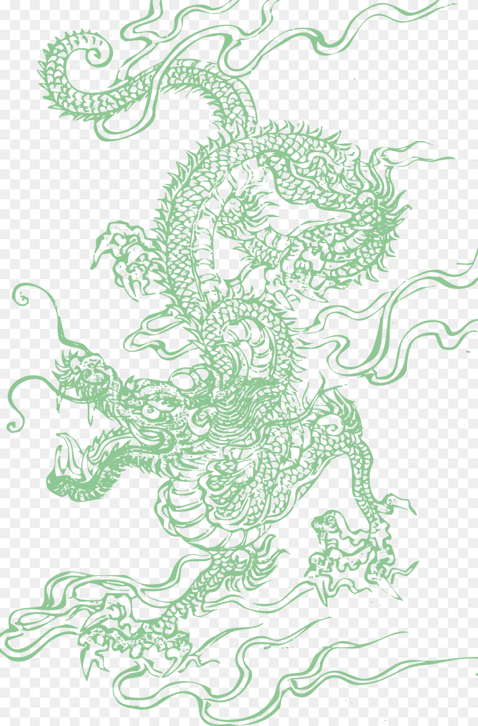 2 Chinese Dragon Hd, Green Free Png Download