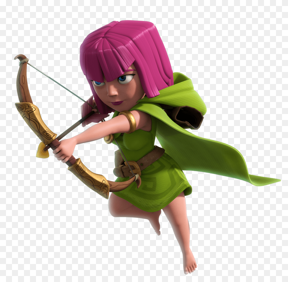 2 Clash Of Clans Archer, Archery, Bow, Person, Sport Free Png