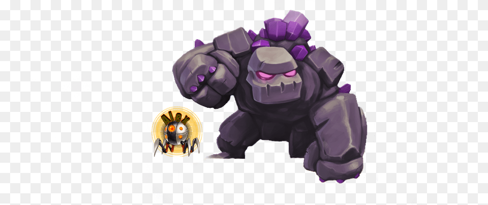 2 Clash Of Clans Golem, Purple, Baby, Person, Book Png