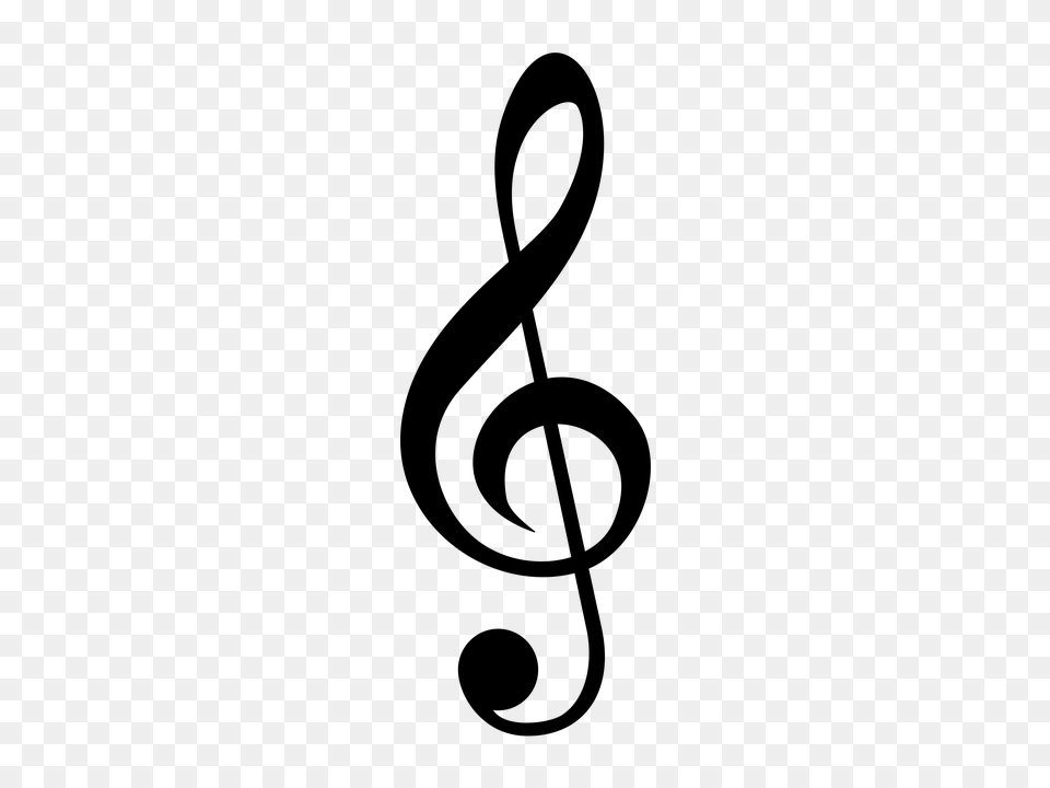 2 Clef Note Pic, Gray Free Png Download