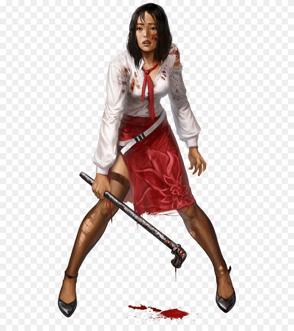 2 Dead Island Woman, Weapon, Sword, Person Free Transparent Png