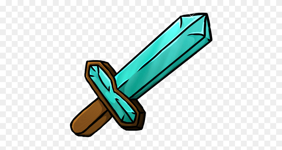 2 Diamond Sword Minecraft, Weapon, Tool, Plant, Lawn Mower Free Transparent Png