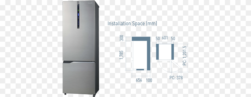 2 Door Bottom Freezer Refrigerator Panasonic Refrigerator Nr, Appliance, Device, Electrical Device Free Png Download