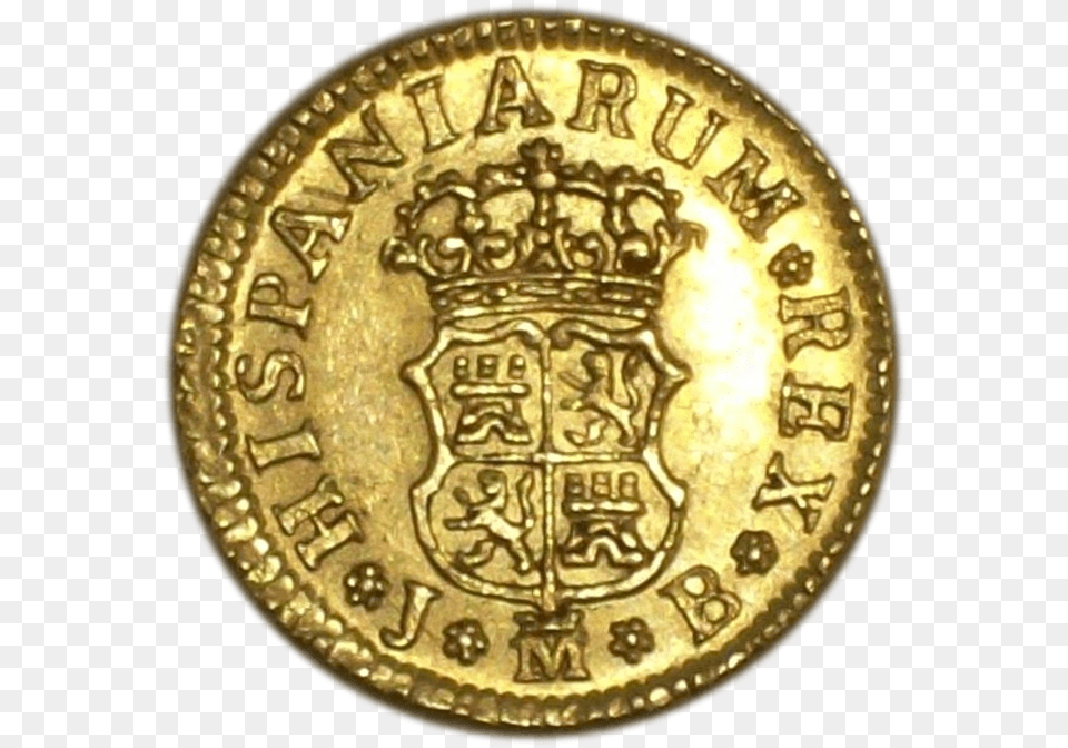 2 Escudo De Fernando Vi Con Ceca Coin, Money, Plate Png Image