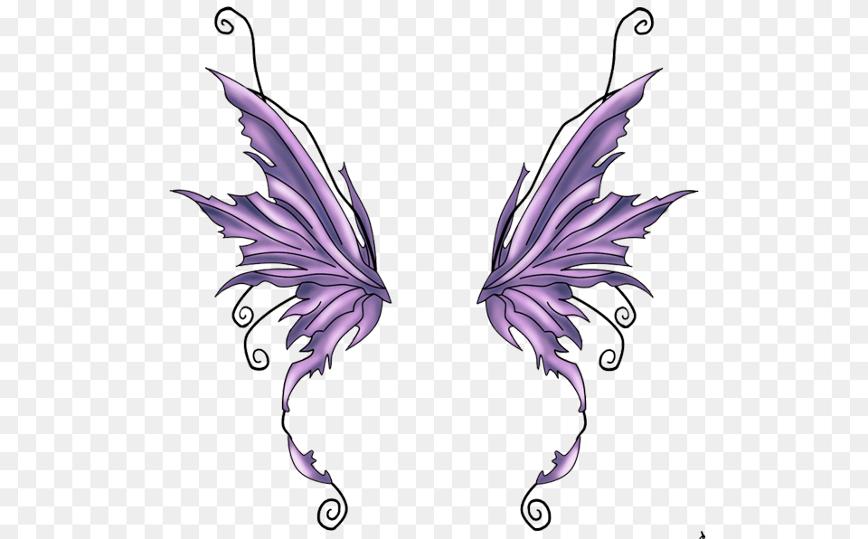 2 Fairy Tattoos Image, Art, Graphics, Purple, Pattern Free Png