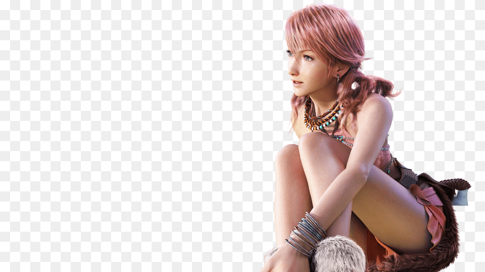 2 Final Fantasy File, Woman, Adult, Sitting, Person Free Png Download