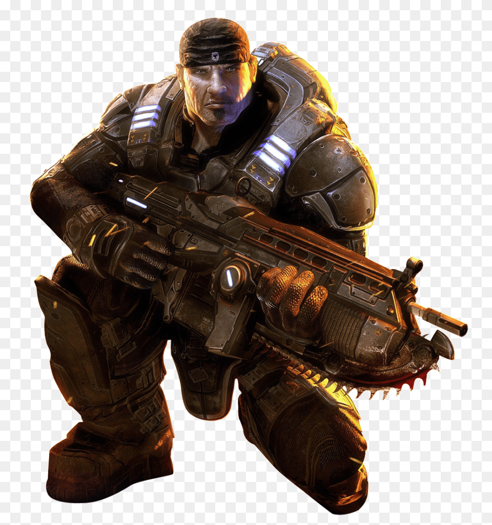 2 Gears Of War Transparent, Adult, Male, Man, Person Free Png
