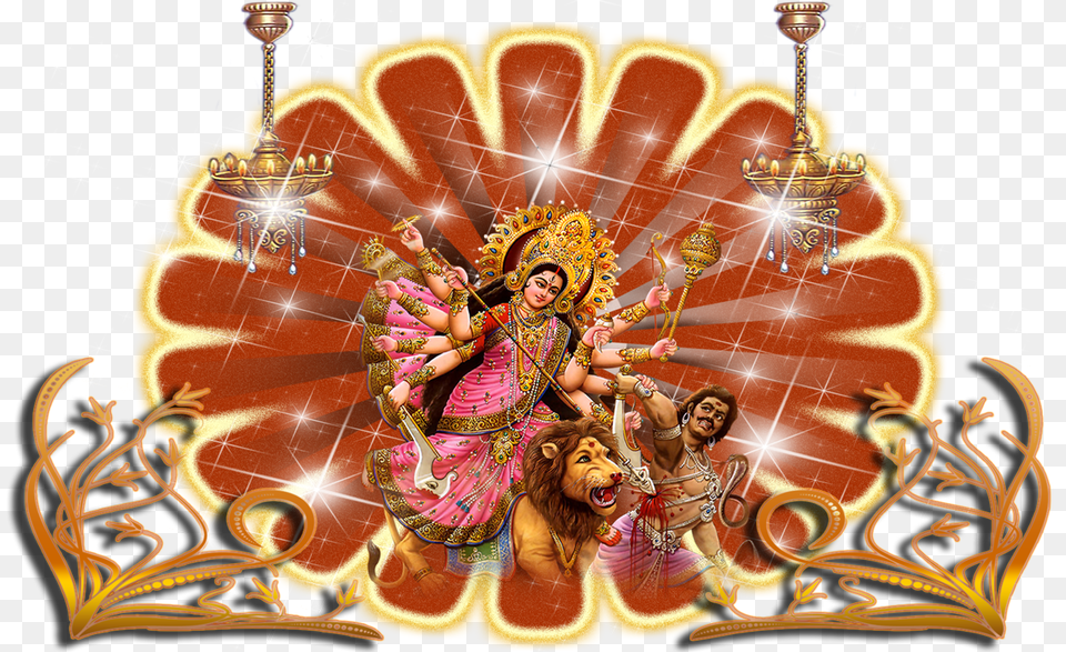 2 Goddess Durga Maa Image, Adult, Bride, Female, Person Free Png