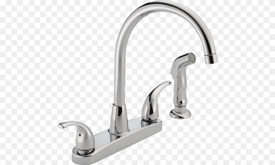 2 Handle Kitchen Faucet Stainless, Bathroom, Indoors, Room, Shower Faucet Free Transparent Png