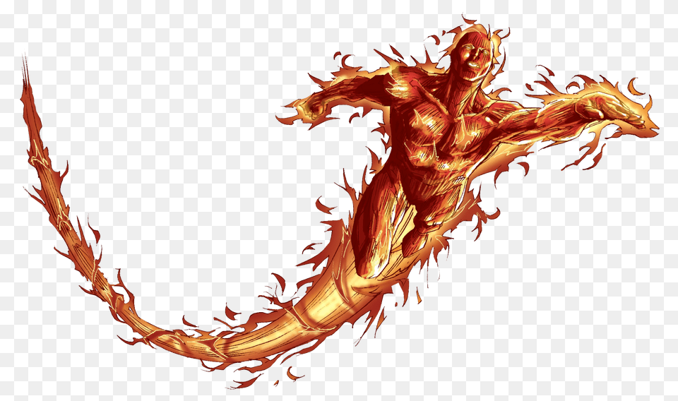2 Human Torch Hd, Dragon, Person, Face, Head Free Png