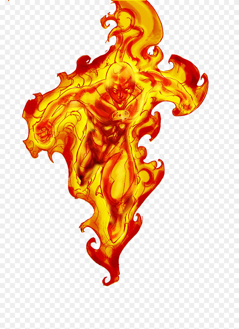 2 Human Torch Transparent, Fire, Flame, Person, Face Free Png