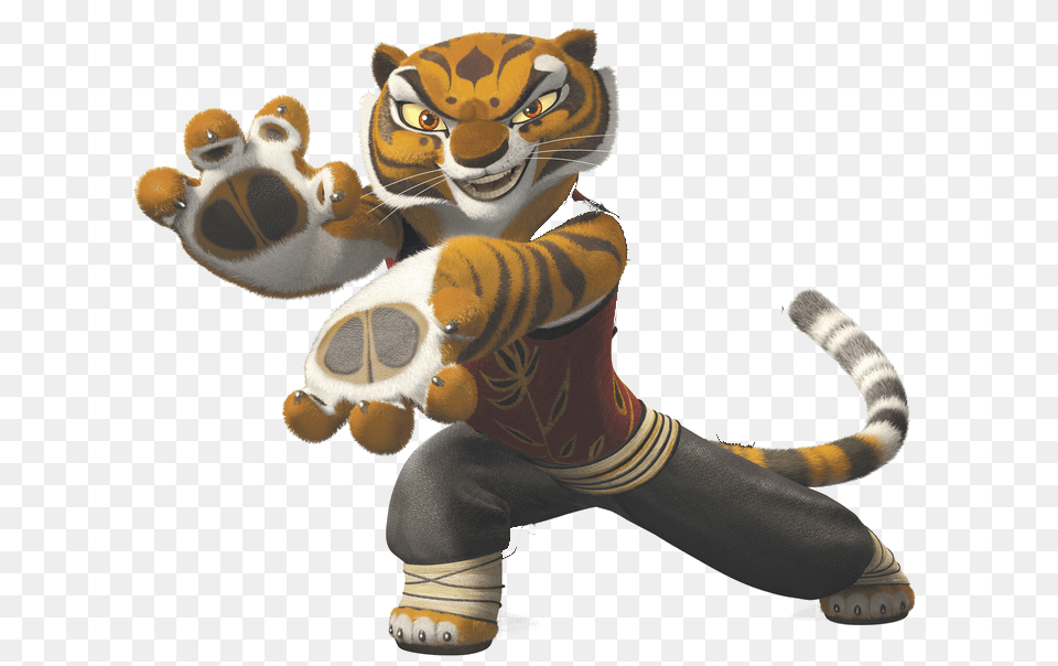 2 Kung Fu Panda Tiger, Animal, Mammal, Wildlife, Clothing Free Png Download