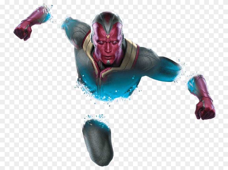 2 Marvel Vision File, Person, Water Sports, Water, Swimming Free Png Download