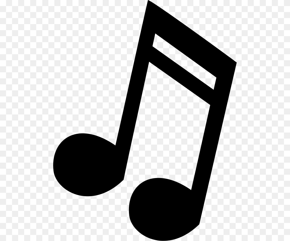 2 Musical Notes Picture, Gray Png Image
