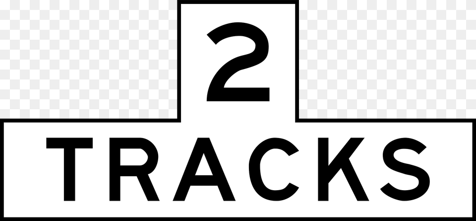 2 Number Of Tracks Clipart, Symbol, Text, Logo, Sign Free Transparent Png