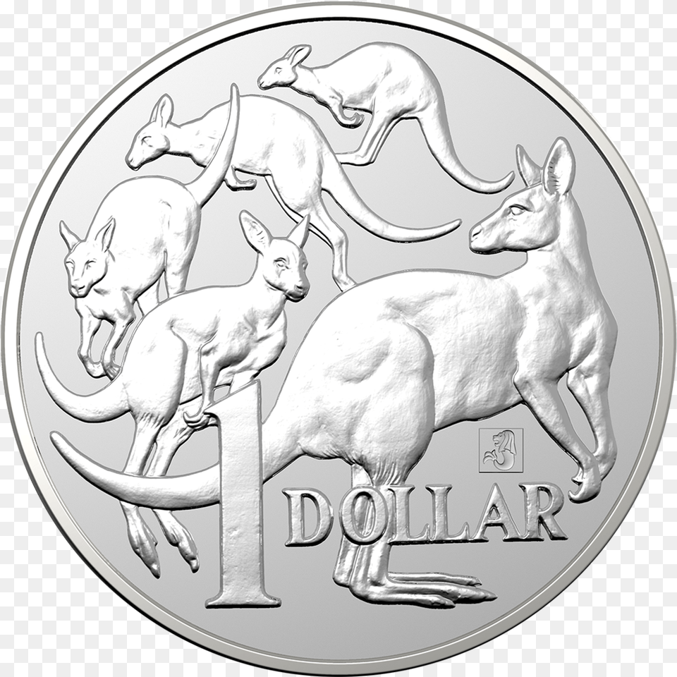2 One Dollar Coin Australia, Silver, Money, Animal, Kangaroo Png