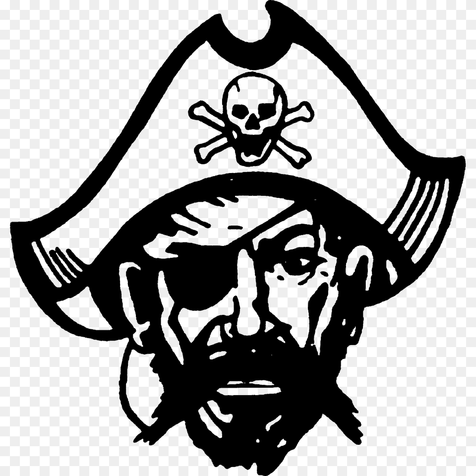 2 Pirate, Person, Clothing, Hat, Stencil Free Transparent Png