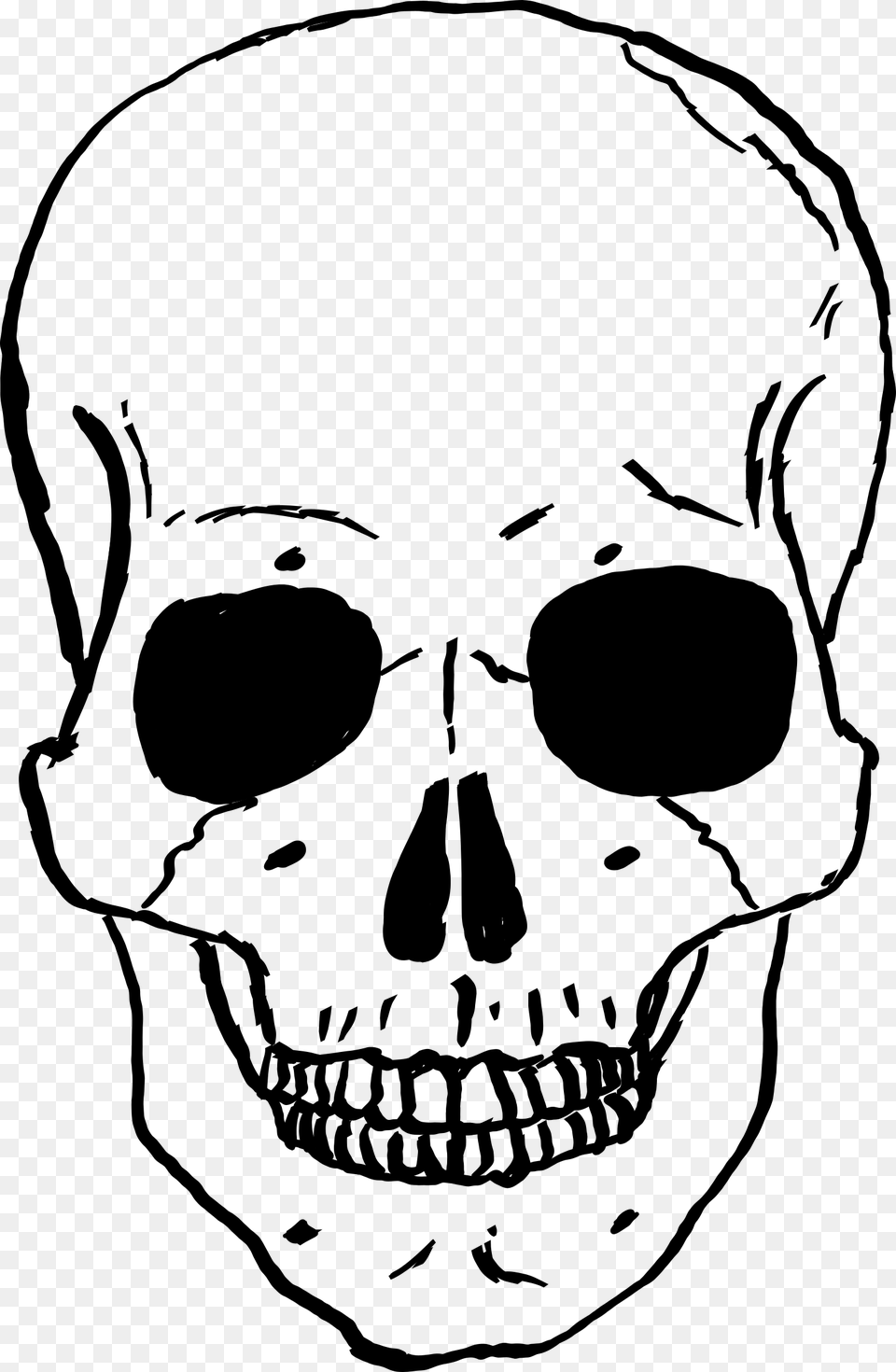 2 Skeleton Head Transparent, Gray Png Image