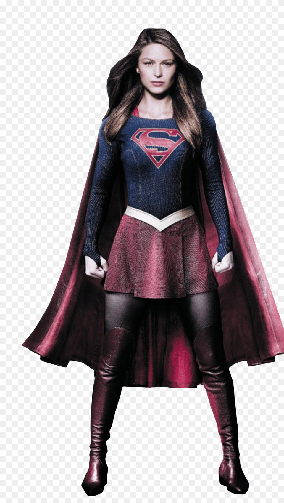 2 Supergirl, Cape, Clothing, Coat, Costume Png Image
