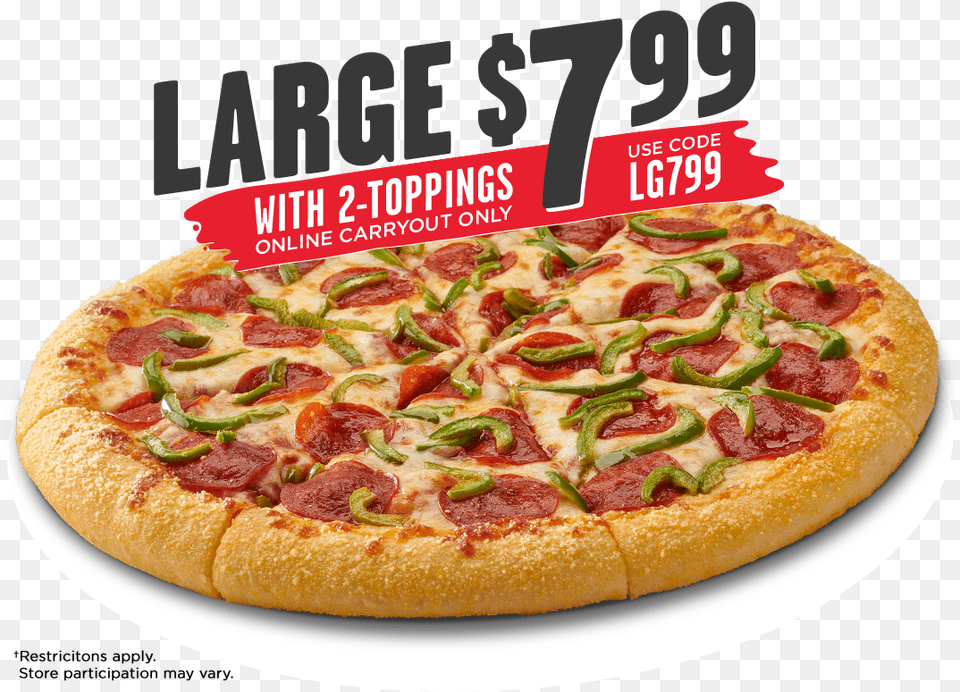 2 Topping Large Online Carryout Only California Style Pizza, Food, Advertisement Free Png