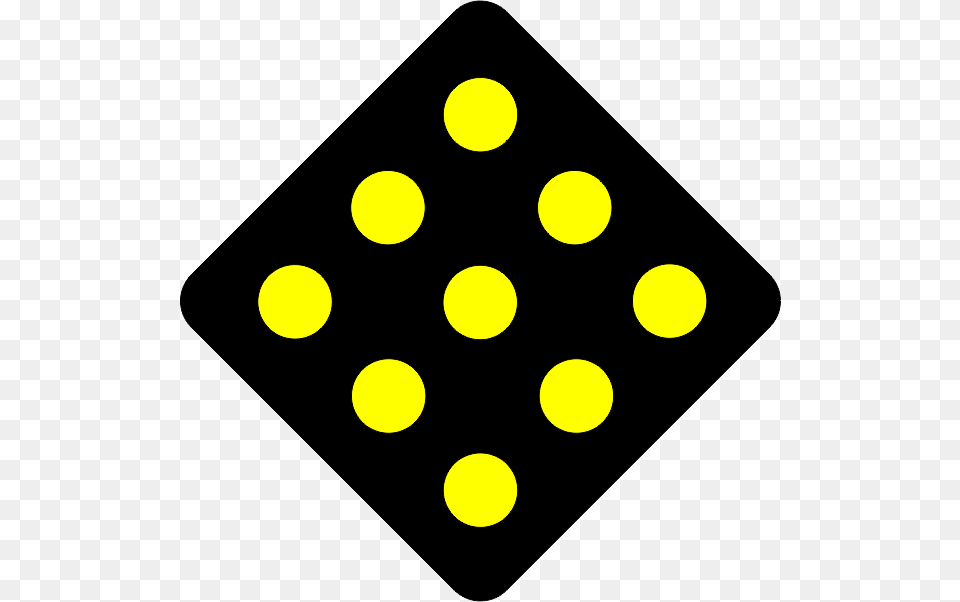 2 Type 1 Object Marker With Reflectors Object Marker Sign, Disk, Pattern, Game, Dice Free Transparent Png