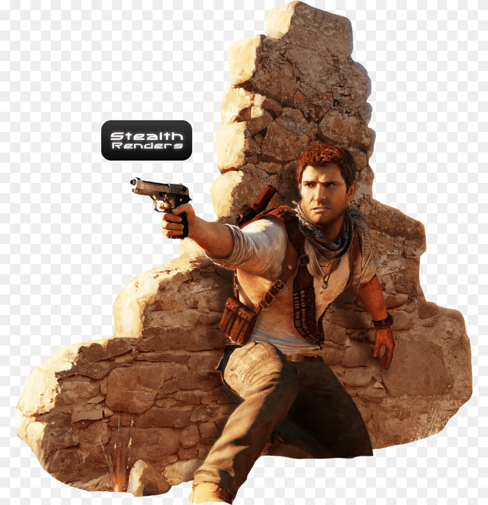 2 Uncharted Pic, Weapon, Firearm, Gun, Handgun Png Image