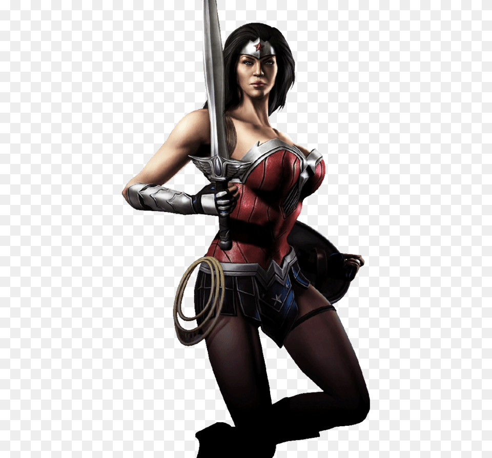 2 Wonder Woman Picture, Adult, Weapon, Sword, Person Free Png Download