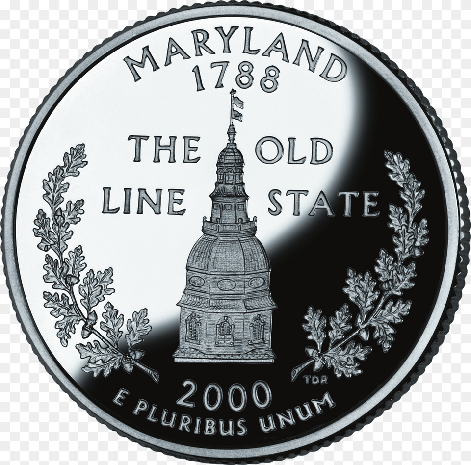 2000 Md Proof Maryland The Old Line State, Coin, Money, Silver Png