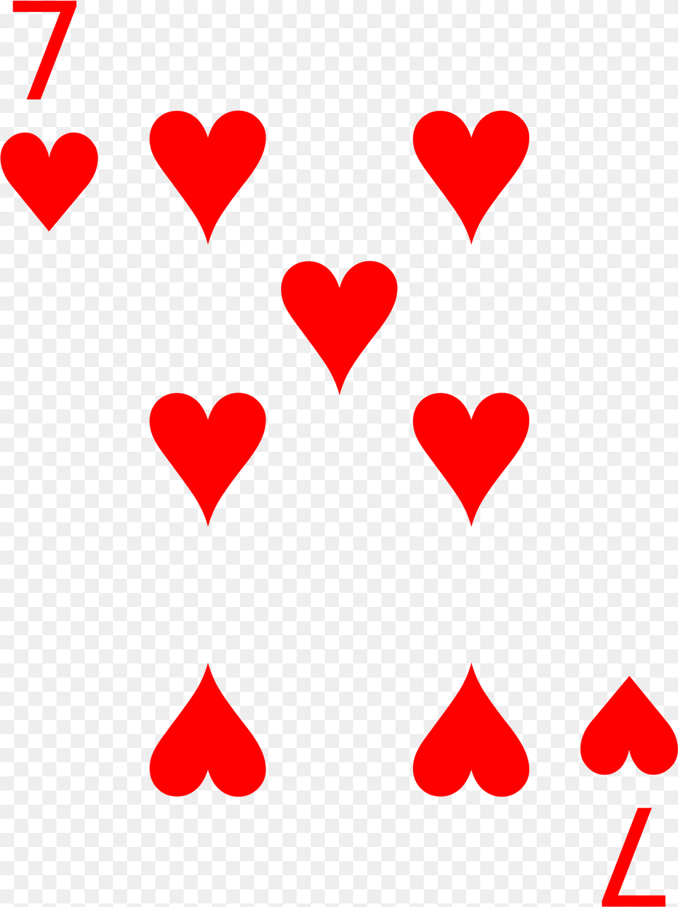 2000 X 2801 Cards 7 Heart Free Png