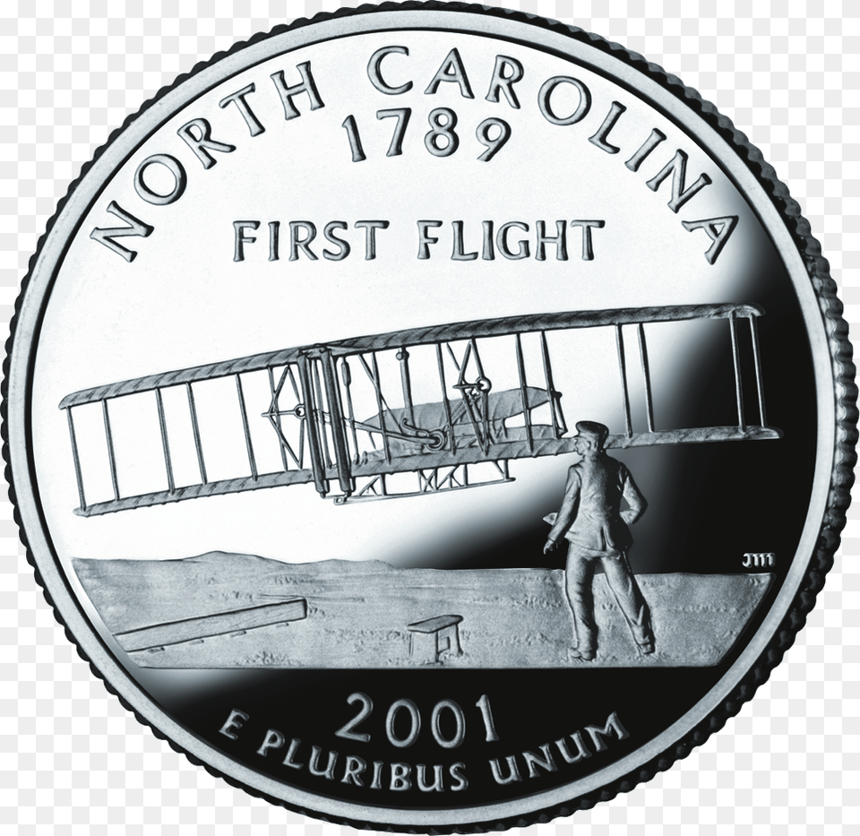 2001 Nc Proof North Carolina State Quarter, Adult, Male, Man, Person Free Png Download