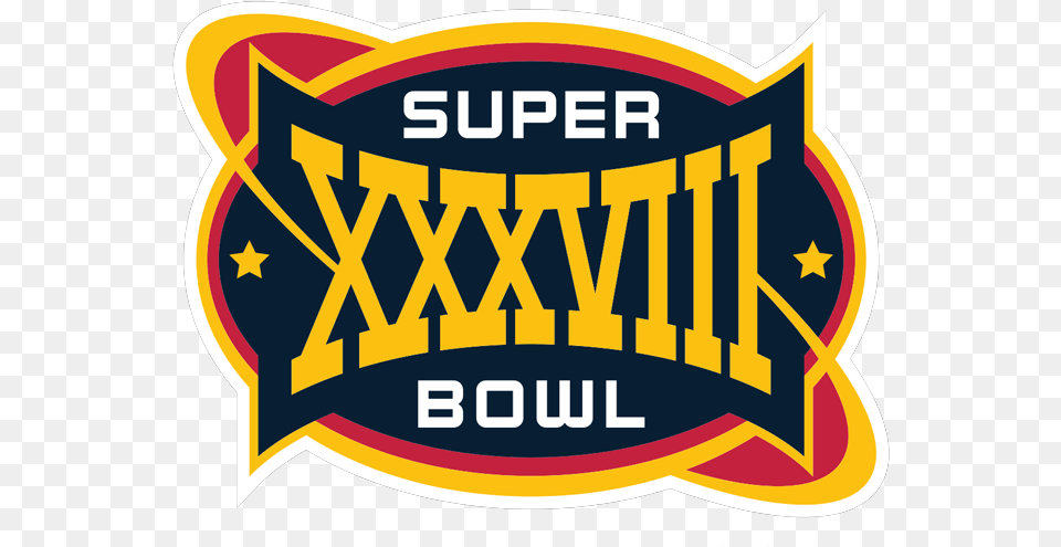 2003 Super Bowl Xxxviii Logo, Badge, Symbol, Dynamite, Weapon Free Png Download