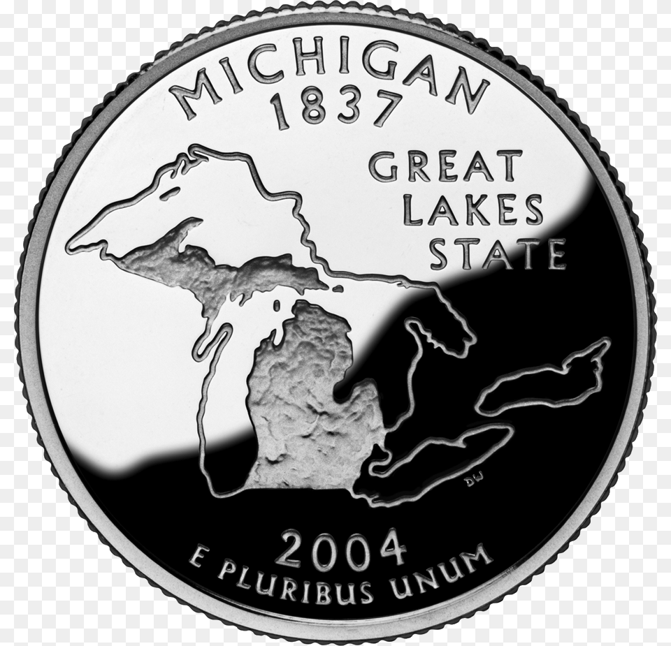 2004 Mi Proof Great Lakes State Michigan, Coin, Money Free Transparent Png