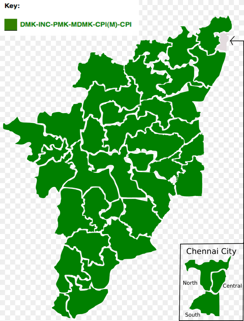 2004 Tamil Nadu Lok Sabha Election Map Tamil Nadu Lok Sabha Constituencies Map, Chart, Plot, Atlas, Diagram Free Png Download
