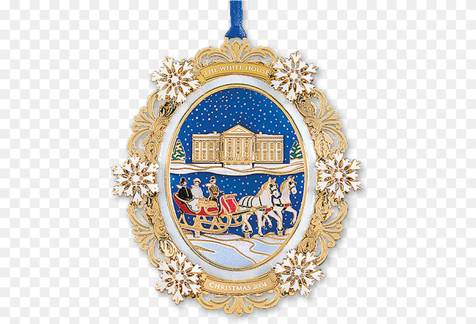 2004 White House Christmas Ornament, Gold, Chandelier, Lamp, Accessories Png Image